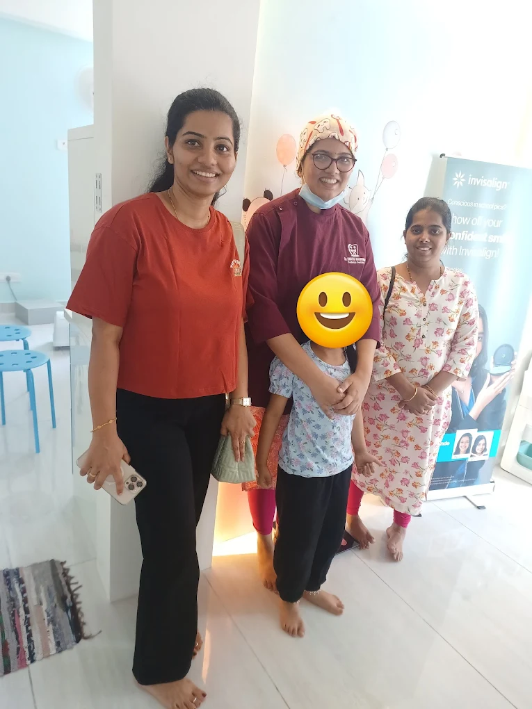 Happy parents from JP Nagar after child's pulpectomy treatment at Blueberry Dental