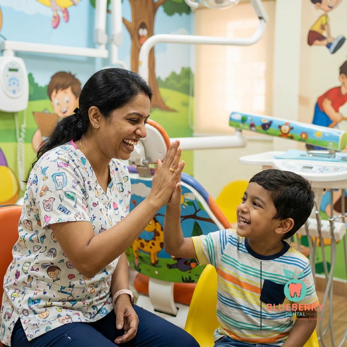 Happy Kid and Dentist
